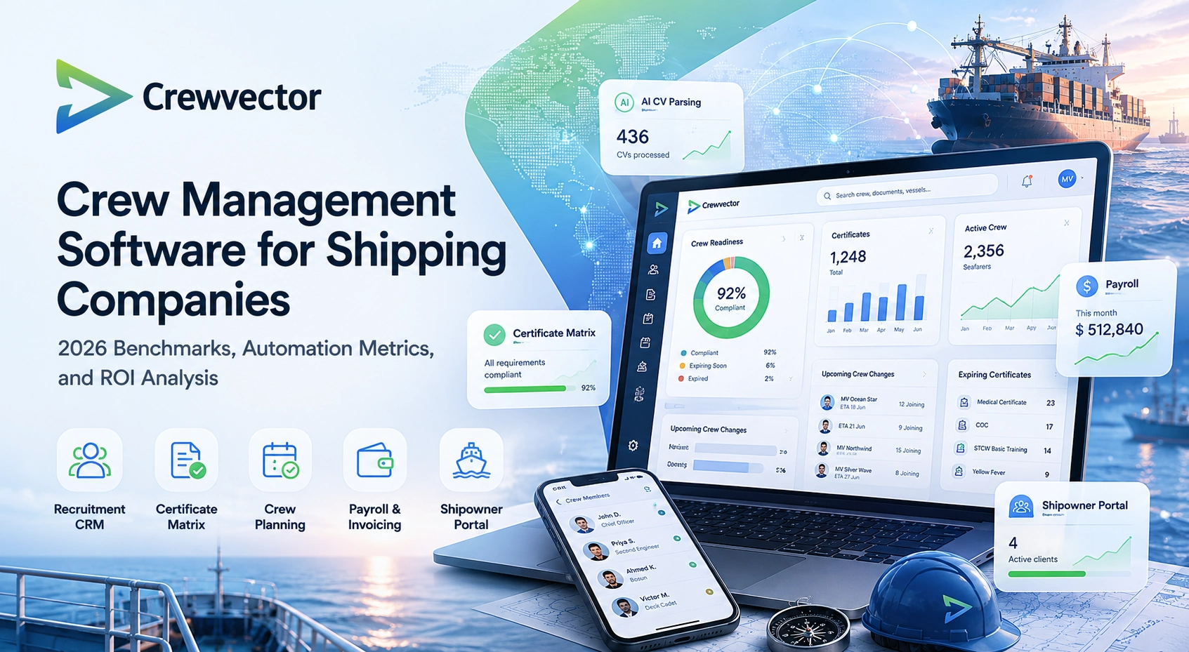 Crew Management Software for Shipping Companies: 2026 Benchmarks, Automation Metrics, and ROI Analysis