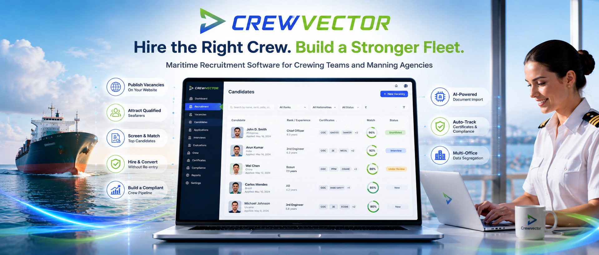 Maritime Recruitment Software for Crewing Teams